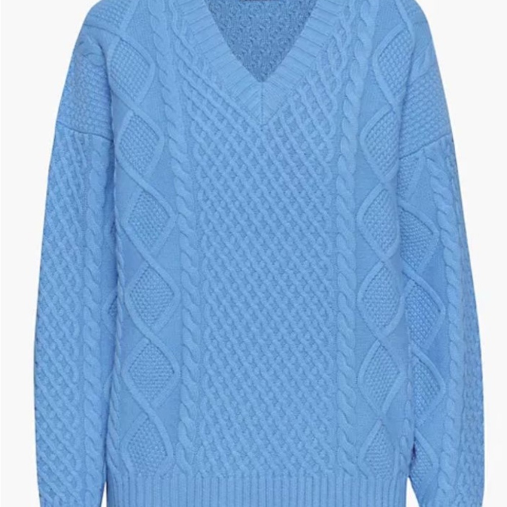 Women’s Aritzia Blue Cable Knit Sweater